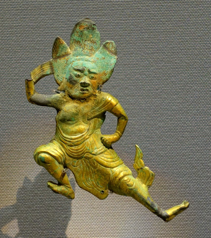 Zao Gongen, excavated at Ominesan, Tenkawa-mura, Nara, Heian period, 900s-1100s AD, bronze - Tokyo National Museum - Ueno Park, Tokyo, Japan - DSC09204