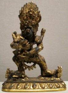 Yamantaka statue from Nepal, 18th-19th century, gilt bronze, Honolulu Museum of Art