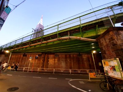 Yamanote line bridge near Yoyogi station photo
