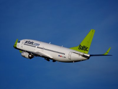 YL-BBX Air Baltic Boeing 737-36Q(WL) takeoff from Schiphol (AMS - EHAM), The Netherlands, 11june2014, pic-4