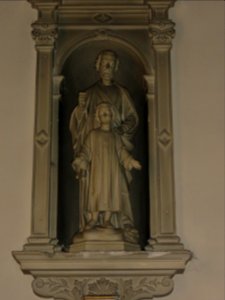 Yerville (Seine-Mar.) église, statue 16 Saint Joseph à l'Enfant