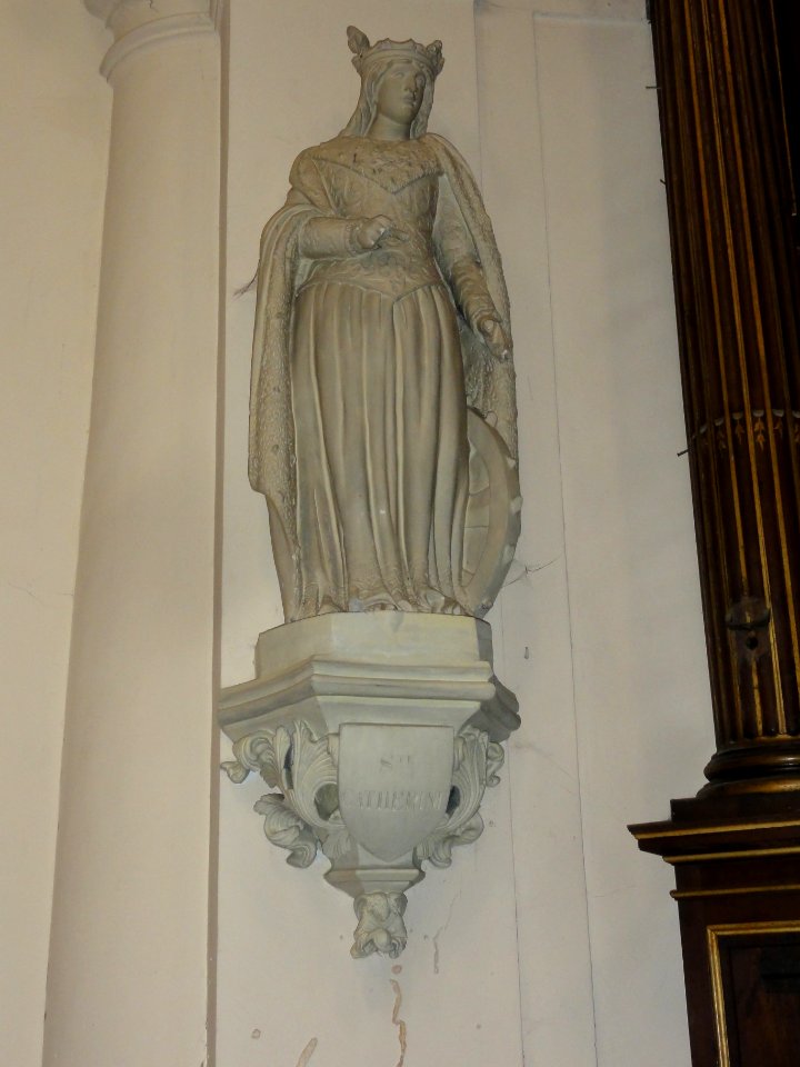 Yerville (Seine-Mar.) église, statue 08 Sainte Catherine