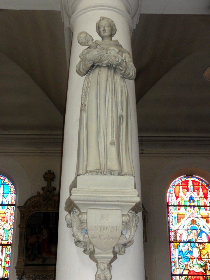 Yerville (Seine-Mar.) église, statue 06 Saint Antoine de Padoue