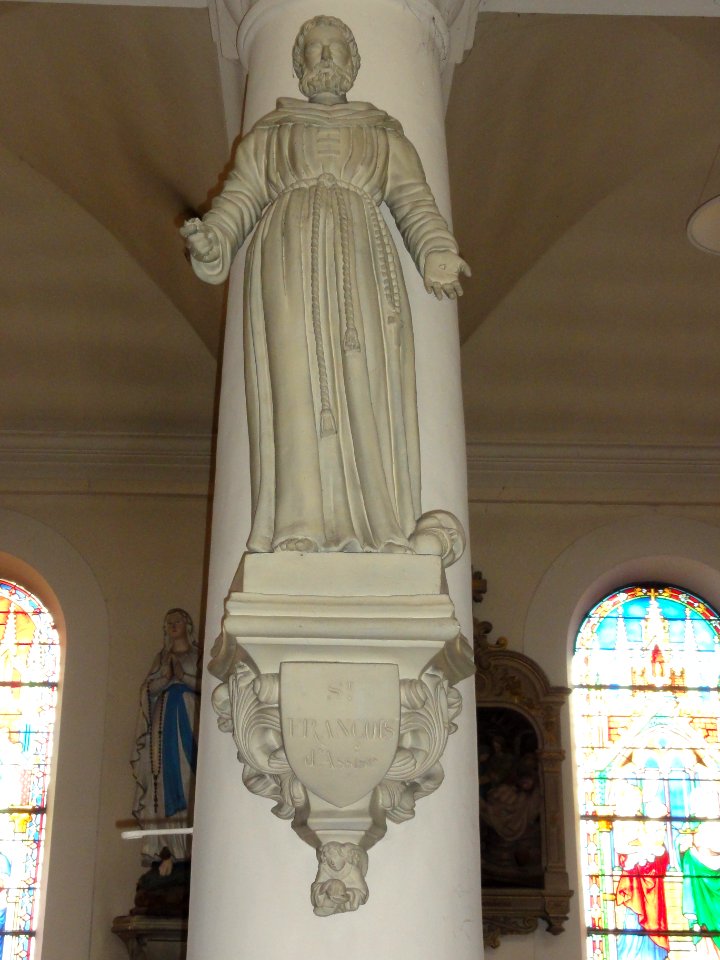 Yerville (Seine-Mar.) église, statue 11 Saint François d'Assise