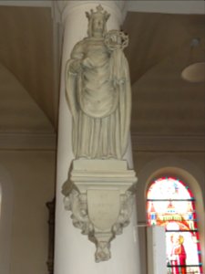 Yerville (Seine-Mar.) église, statue 12 Saint Louis roi de France
