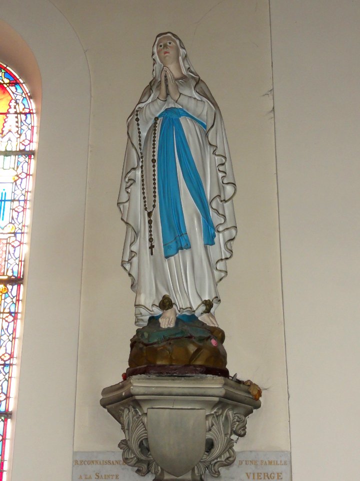 Yerville (Seine-Mar.) église, statue 15 Sainte Vierge au rosaire