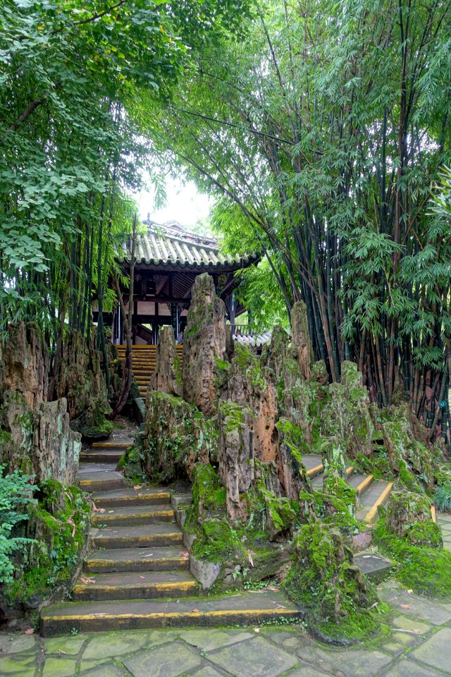 Yinshi Pavilion rockery - Wangjianglou Park - Chengdu, China - DSC06040