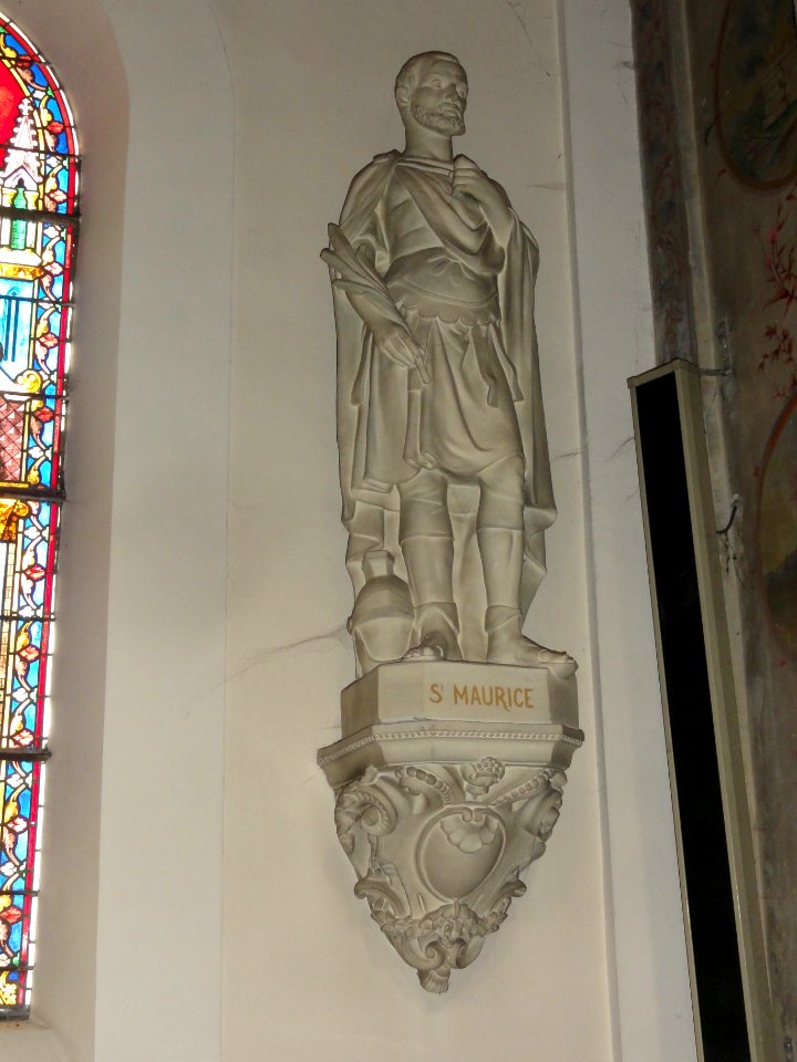 Yerville (Seine-Mar.) église, statue 03 Saint Maurice