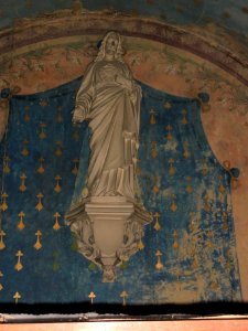 Yerville (Seine-Mar.) église, statue 17 Sacré Coeur du Christ