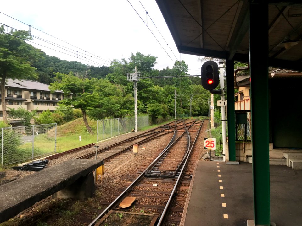 Yase Hieizan guchi station scissors crossover 20200521