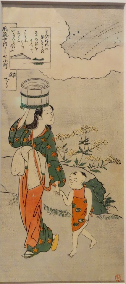 Yatsushi (Parody) of Seven Stories of Ono no Komachi - Sekidera, by Suzuki Harunobu, Edo period, 18th century - Tokyo National Museum - DSC06247