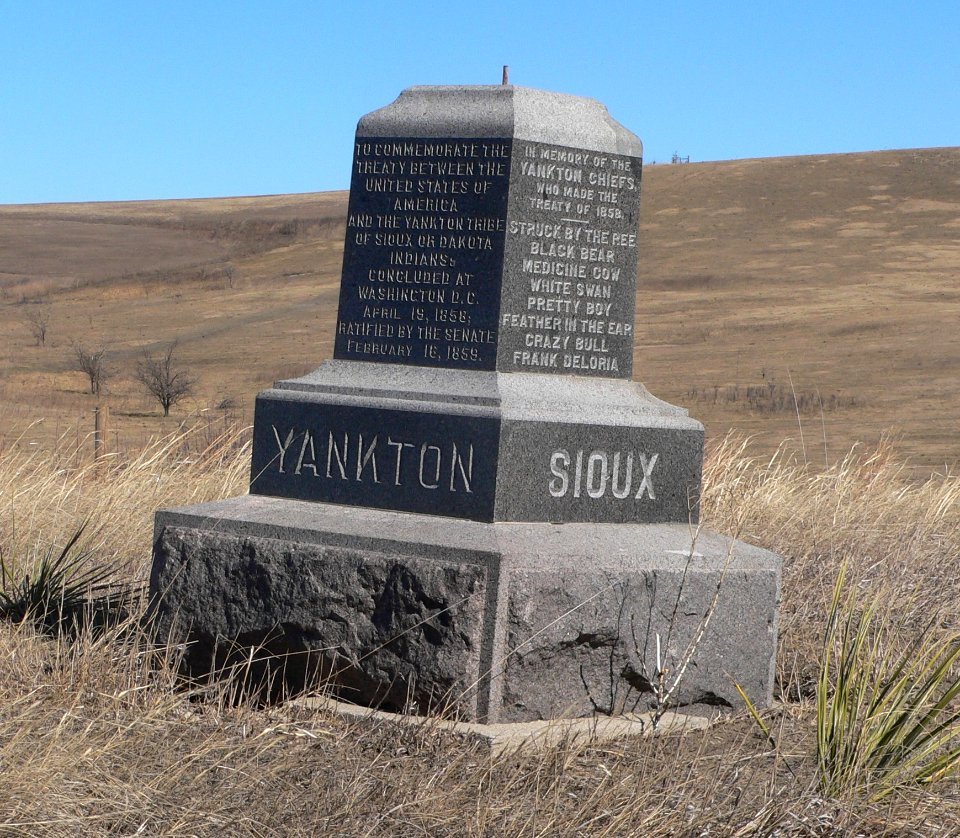 Yankton Treaty of 1858 monument 1