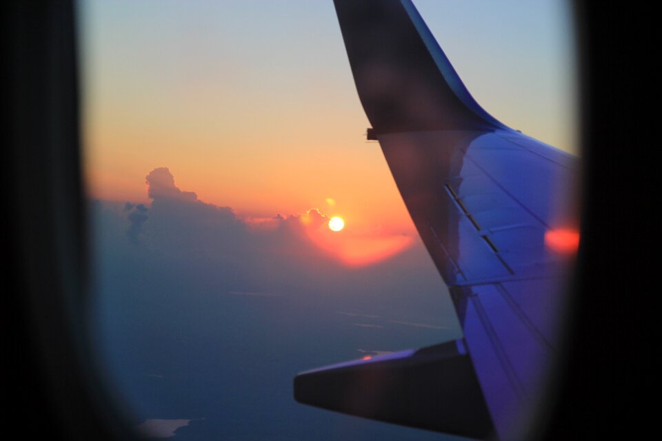 Plane vacation trip