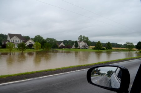 Yard flooding, Canandaigua NY July 23, 2017