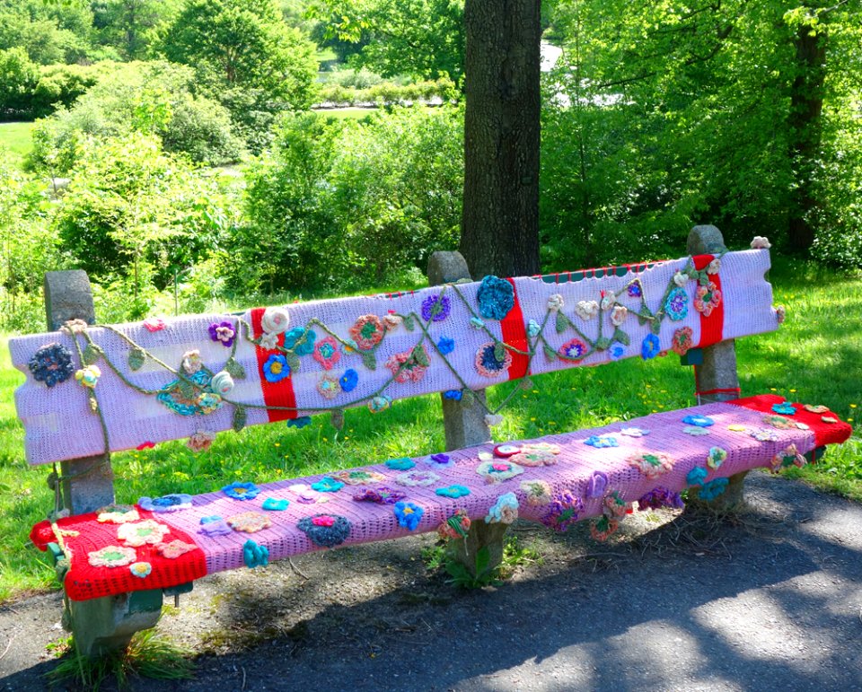 Yarn bombing - Arnold Arboretum - DSC06722-cropped-enhanced