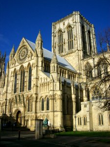 York Minster, central tower and south transept photo