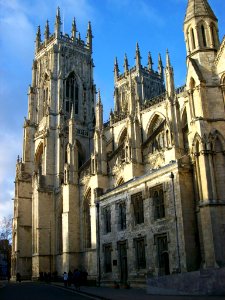 York Minster, west towers and shop