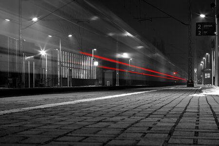 Speed railway railway station photo