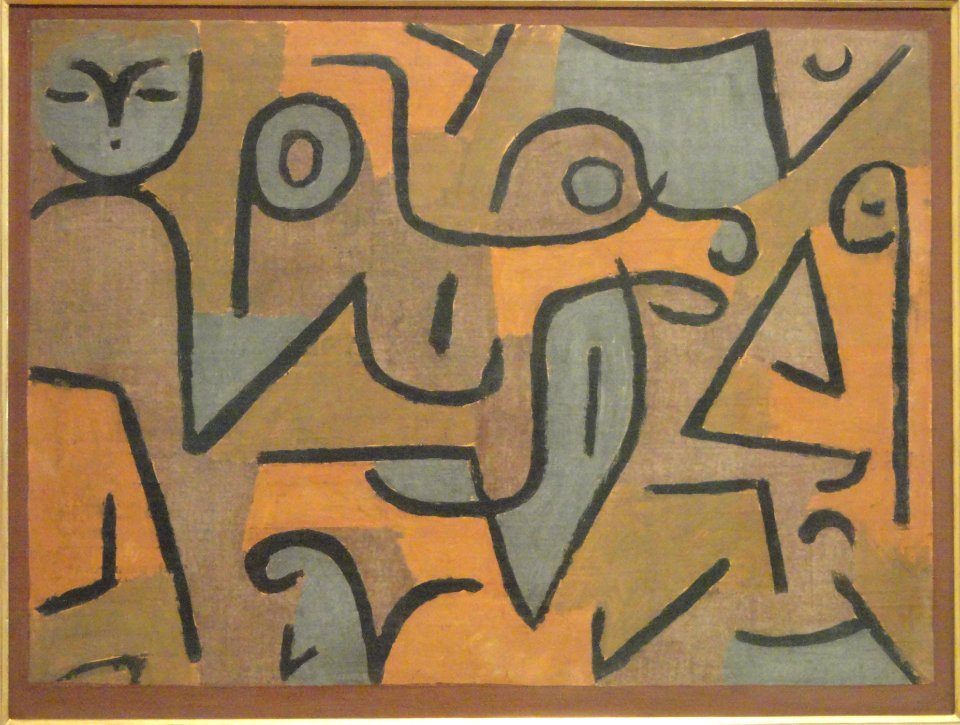 Young Moe, Paul Klee, 1938, colored paste on newspaper on burlap - Phillips Collection - DSC04935