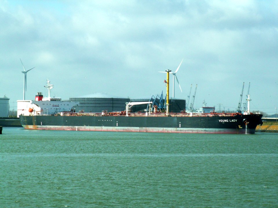Young Lady at the '4e Petroleumhaven', Port of Rotterdam, Hollan 09-Apr-2006