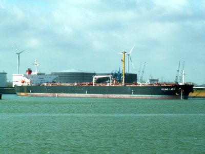 Young Lady at the '4e Petroleumhaven', Port of Rotterdam, Hollan 09-Apr-2006