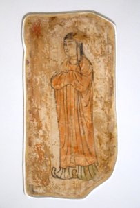 Young man, Khocho, Nestorian Temple, 602-654 AD, wall painting - Ethnological Museum, Berlin - DSC01740