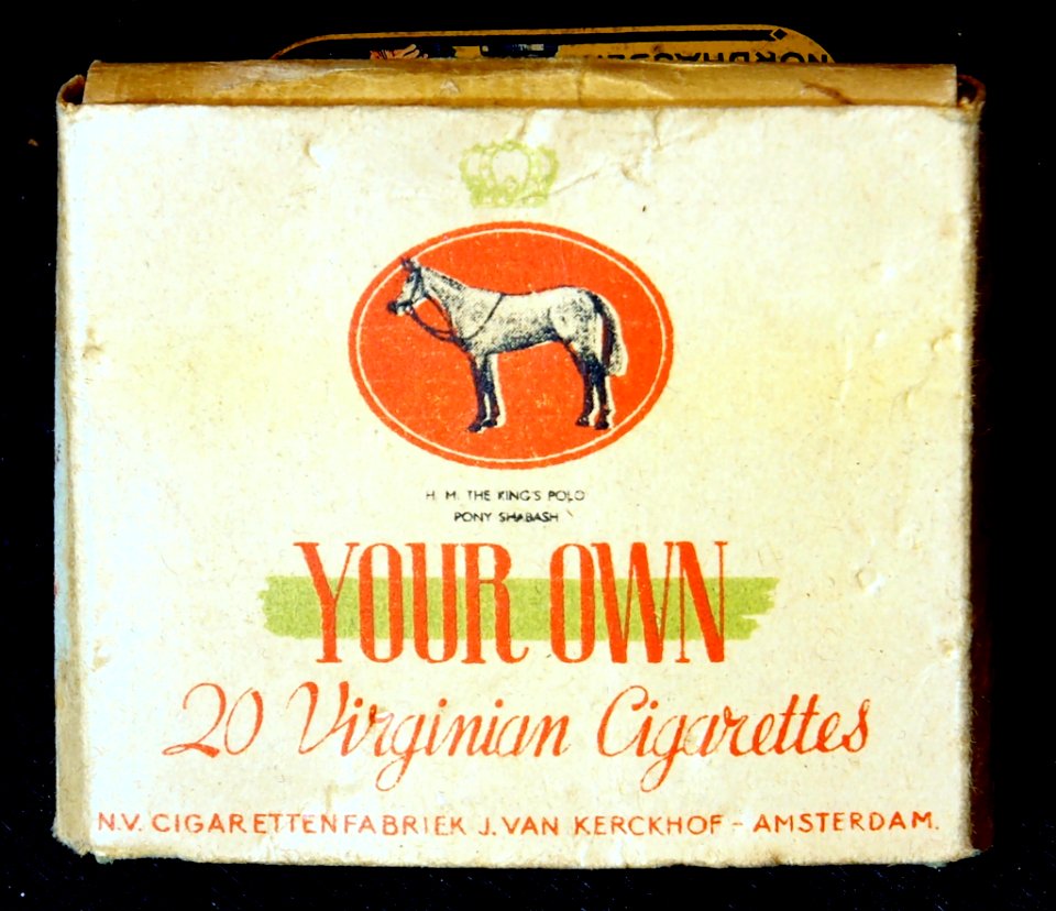 Your Own, 20 virginian cigarettes, J van Kerckhof, Amsterdam