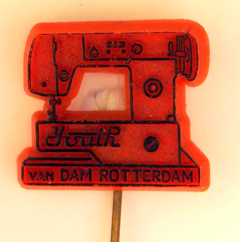 Youth, van Dam Rotterdam, reclame speldje