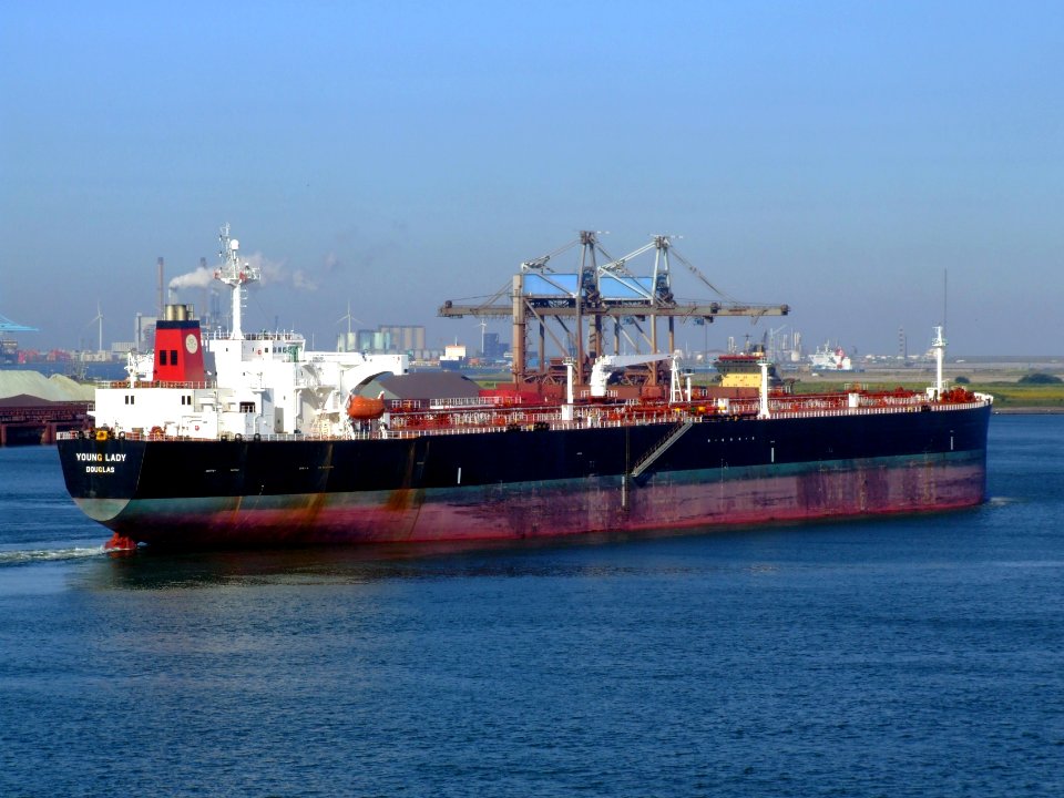 Young Lady p13 leaving Port of Rotterdam, Holland 04-Aug-2007