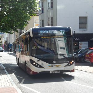 YX68 UJW (Compass Bus Route 37) at Trafalgar Street, North Laine, Brighton (29 June 2019) photo