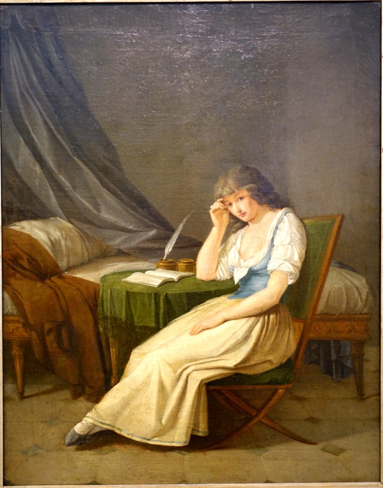 Young girl writing, by Philipp Friedrich Hetsch, 1799, oil on canvas - Germanisches Nationalmuseum - Nuremberg, Germany - DSC03457