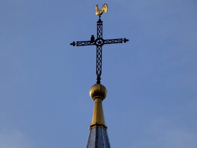 Yvoire - Église Saint-Pancrace - Clocher - Croix