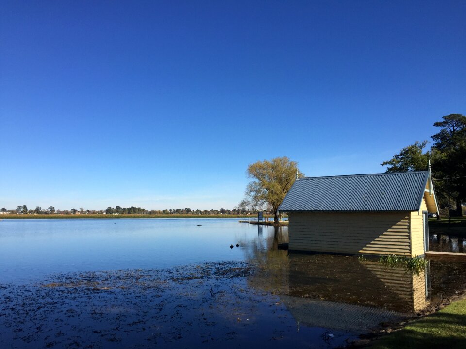 Sky blue lake photo