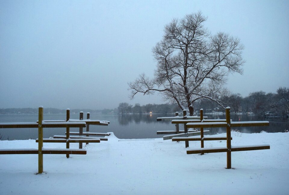 Frozen landscape nature
