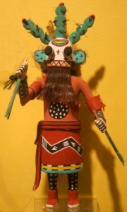 Yunya (prickly pear cactus) kachina, Arizona, Hopi people, Honolulu Museum of Art