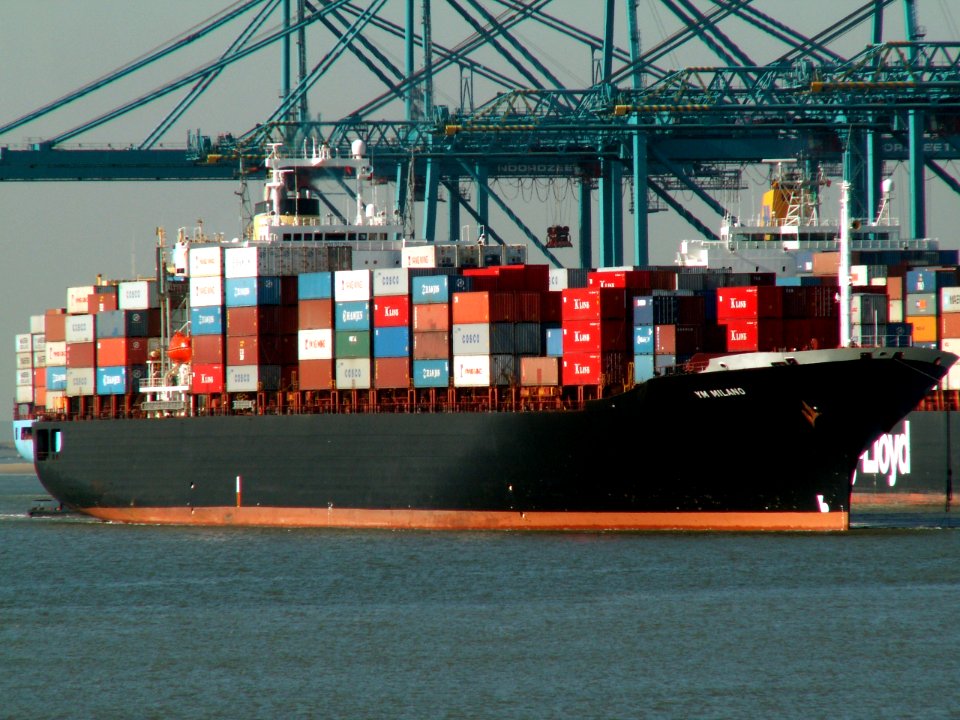 YM Milano, at Port of Antwerp, Belgium 10-Oct-2005