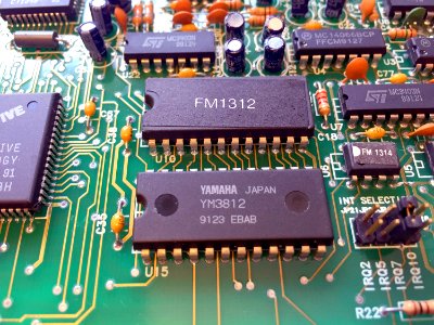 YM3812 sticker overlay
