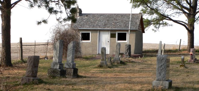 Young Cemetery cabin from SE 1