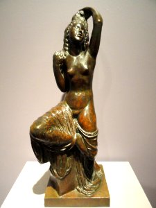 Young Girl Doing Her Hair by Joseph Bernard, c. 1914, France, bronze - Museum of Fine Arts, Springfield, MA - DSC04126