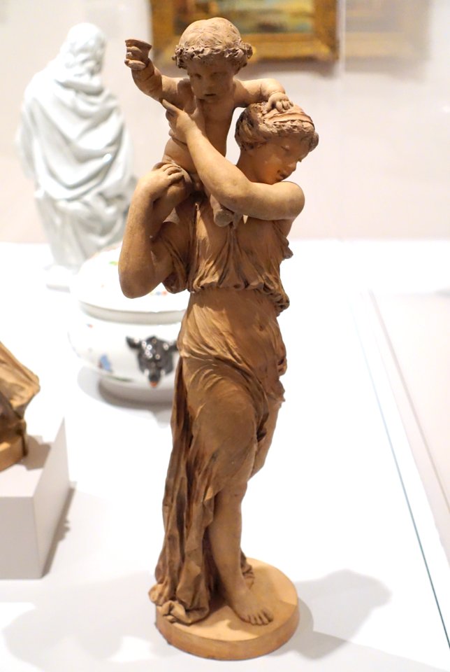 Young Woman Carrying a Child on her Right Shoulder, Claude Michel called Clodion, 1790-1800, terracotta - Fogg Art Museum, Harvard University - DSC01306