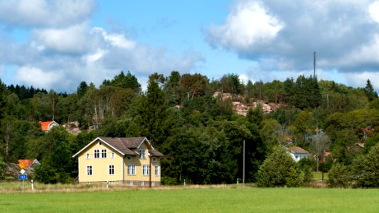 Yellow house by road 162 in Häggvall photo