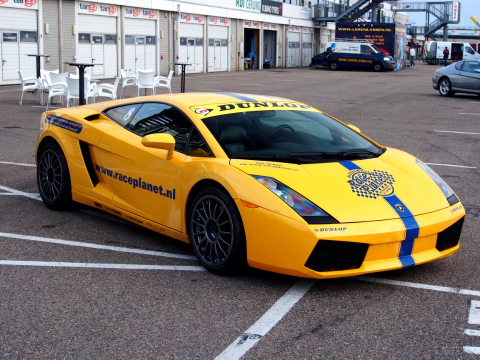 Yellow Lamborghini Gallardo, Race Planet at Zandvoort, pic1