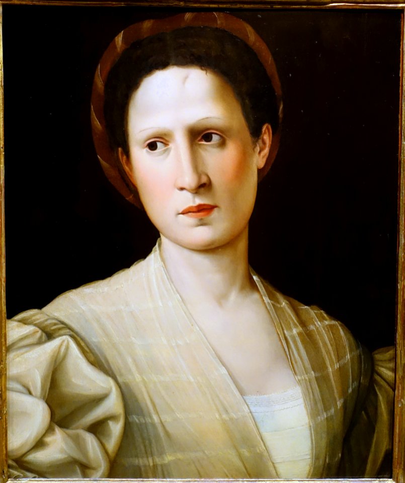 Young Woman in a White Dress, attributed to Jacopo da Pontormo, c. 1529, oil on wood panel - University of Arizona Museum of Art - University of Arizona - Tucson, AZ - DSC08095