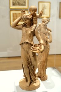 Young Woman Carrying a Child on her Left Shoulder, Claude Michel called Clodion, 1790-1800, terracotta - Fogg Art Museum, Harvard University - DSC01304