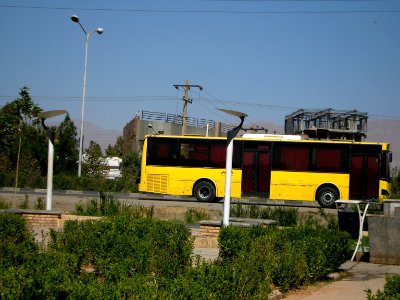 Yellow Bus for an Organization - Road 44 east of Iran - near Simorgh Culture house - Nishapur 7