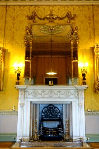 Yellow Drawing Room fireplace with pier glass by Thomas Chippendale's son, after 1779 - Harewood House - West Yorkshire, England - DSC01875