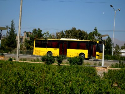 Yellow Bus for an Organization - Road 44 east of Iran - near Simorgh Culture house - Nishapur 6