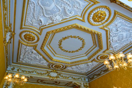 Yellow room ceiling - Wrest Park - Bedfordshire, England - DSC08393