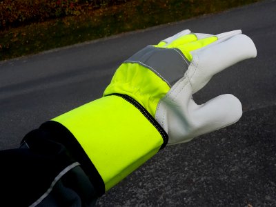 Yellow-work-glove photo