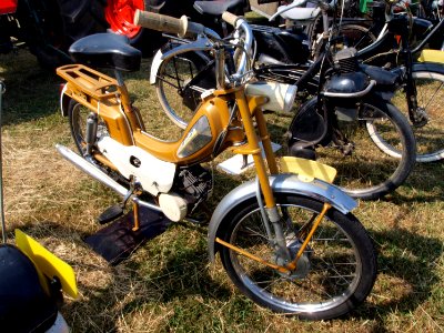 Yellow Flandria moped photo